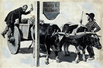 (ADVERTISING / WHISKEY) WILLIAM MEADE PRINCE. Ox-Cart Delivery.